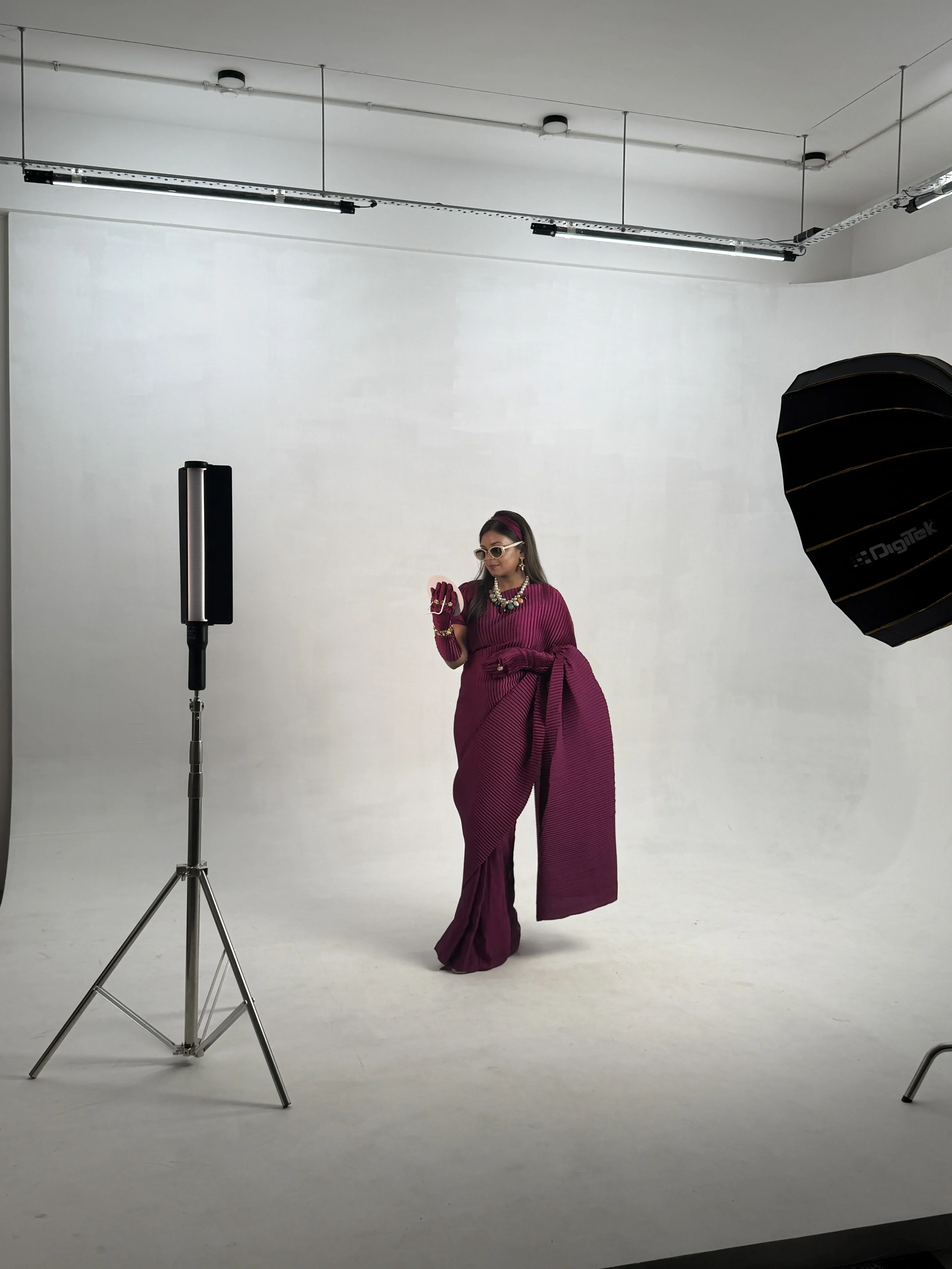 Studio fashion shoot setup